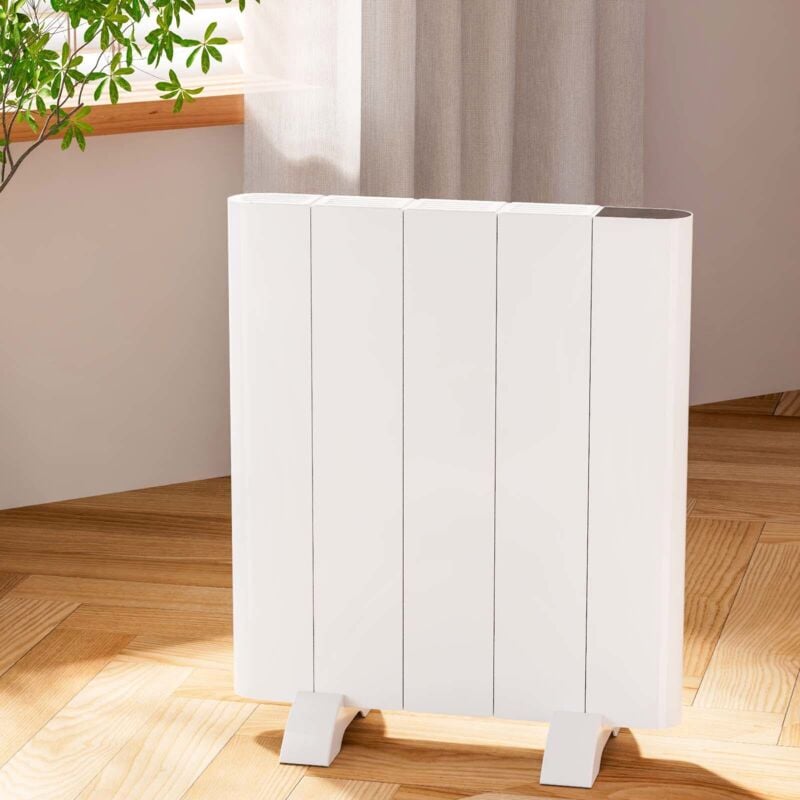Emke - Radiateur électrique 700W Radiateur à inertie connexion Wi-Fi, 3 Modes, Fixation Murale ou sur pied Blanc