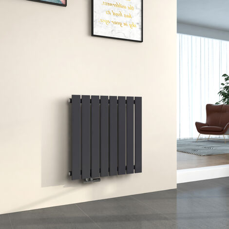 EMKE Radiatori ad acqua calda Termosifoni ad acqua calda in acciaio Radiatore piatto Monostrato 63x62 cm Antracite