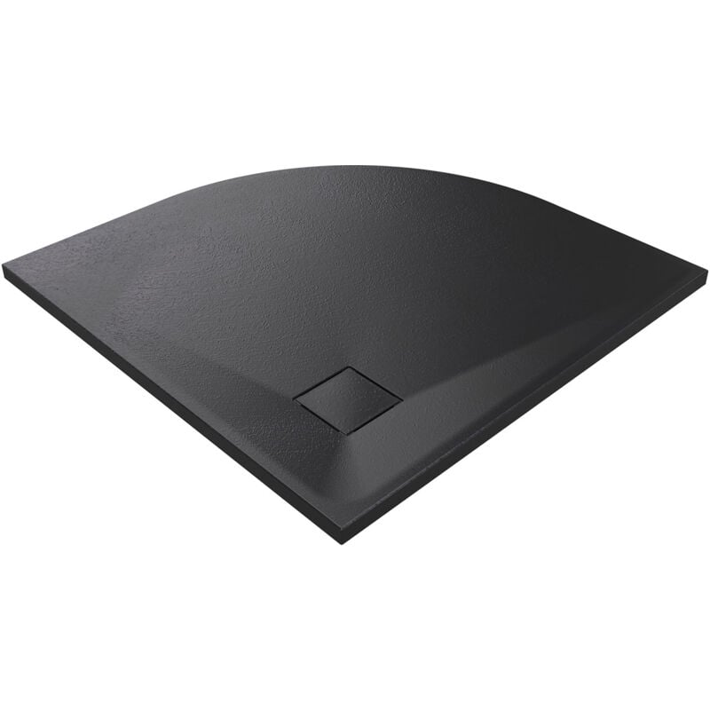 Emke - Receveur de douche Semi-circulaire Antidérapant smc receveur de douche, Noir 80 x 80 cm