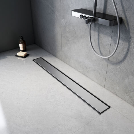 EMKE Shower Drain Insert Linear Stainless Steel Shower Drain with High Flow Capacity Odor Stop and Hair Strainer, 600mm