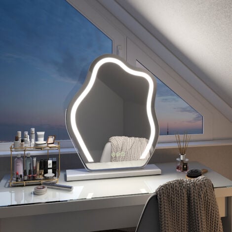 Acquista Specchio Per Trucco a LED a Rotazione a 360 Gradi Flymiro Con  Specchio da Vanità da Tavolo Chiaro dalla Cina