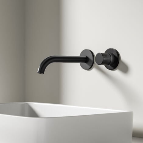 EMKE Schwarz Matt Wasserhahn Badarmatur