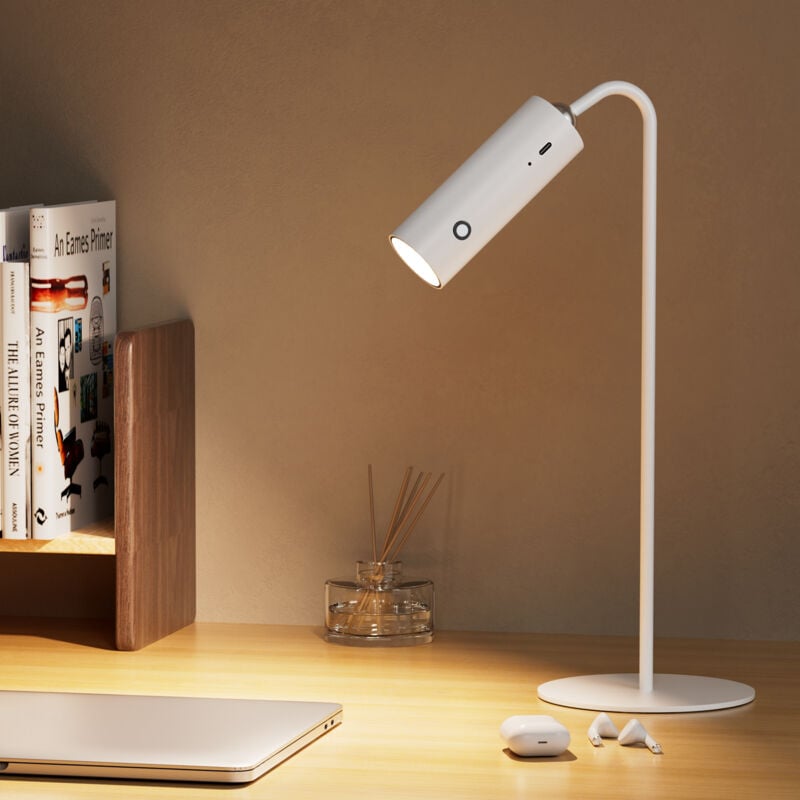 Wireless led Table Lamp 6-in-1 Rechargeable Desk Lamp Dimmable with Touch led White Outdoor Table Lamp - Emke