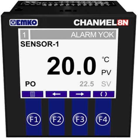 Emko CHANNEL8-N 2-Punkt-Regler Temperaturregler Pt100 -50 bis +400 °C Relais 5 A