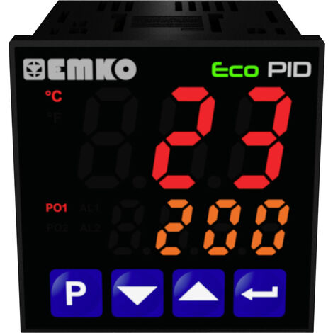Emko ecoPID.4.6.1R.S.0  Temperaturregler Pt100, J, K, R, S, T, L -199 bis +999 °C Relais 5 A, SSR (L