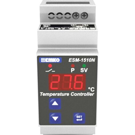 Emko ESM-1510-N.8.05.0.1/00.00/2.0.0.0 2 points de réglage Régulateur de température J 0 à 800 °C Relais 5 A (L x l x H) 62 x 35 x 90 mm Y351792