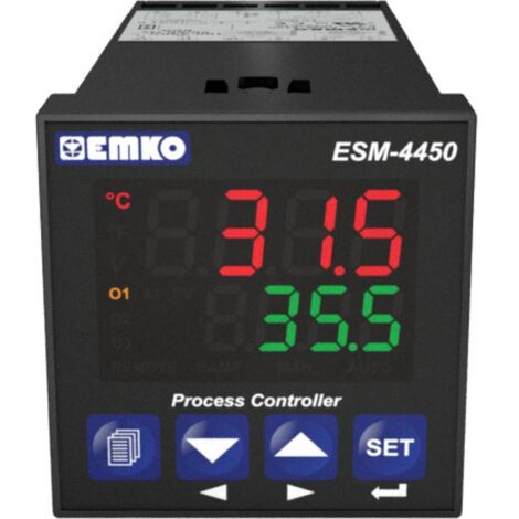 Emko ESM-4450.1.20.1.1/00.00/0.0.0.0 2 punti, P, PI, PD, PID Termostato Pt100, J, K, R, S, T -200 fino a 1700 °C Relè 5