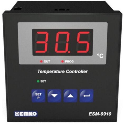 Emko  ESM-9910.5.14.0.1/01.00/2.0.0.0 Regolatori a 2 punti Termostato Pt1000 -50 fino a 400°C Relè 7 A (L x L x A) 96 x