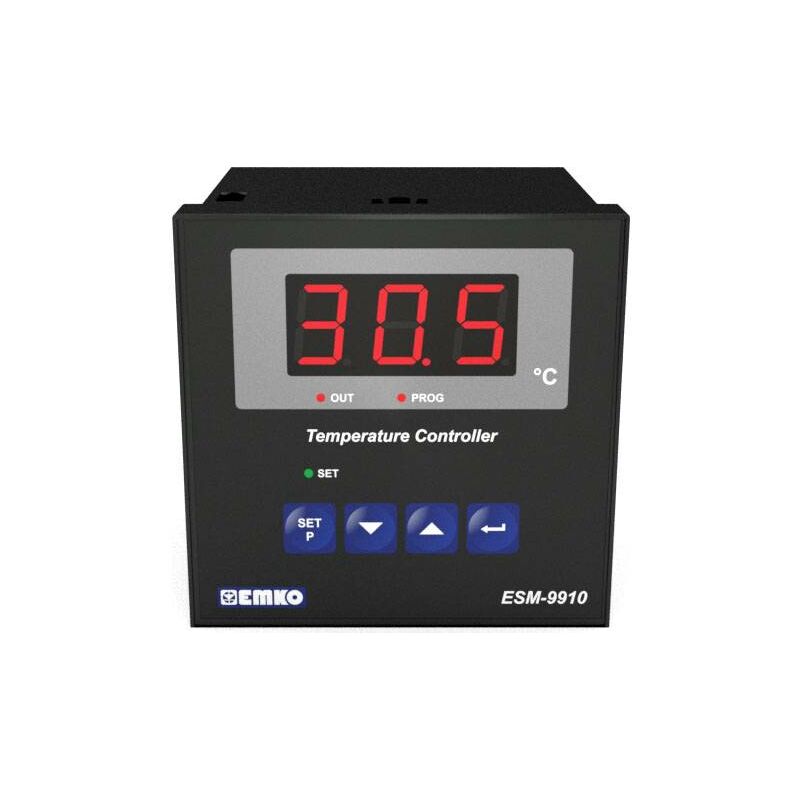 Emko - ESM-9910.5.18.0.1/01.00/2.0.0.0 2 points de réglage Régulateur de température ntc -50 à 100 °c Relais 7 a (l x l x h) 96 x 96 x 96 mm Y351682
