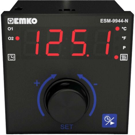 Emko ESM-9944-N 2 points, P, PI, PD, PID Régulateur de température Pt100 -200 à +1700 °C Relais 5 A (L x l x H) 100 x 96 x 96 mm S609412