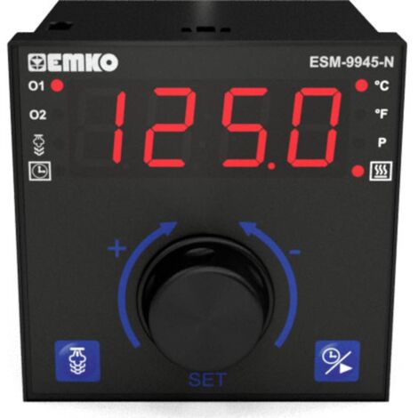 Emko ESM-9945-N.2.20.0.1/01.01/1.0.0.0 2 punti, P, PI, PD, PID Termostato Pt100, J, K, R, S -200 fino a 1700 °C Relè 7