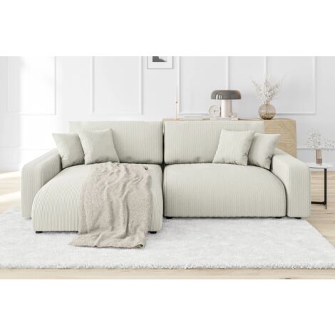 S-STYLE MÖBEL Beige Cord-Stoff schöner Sitzkomfort