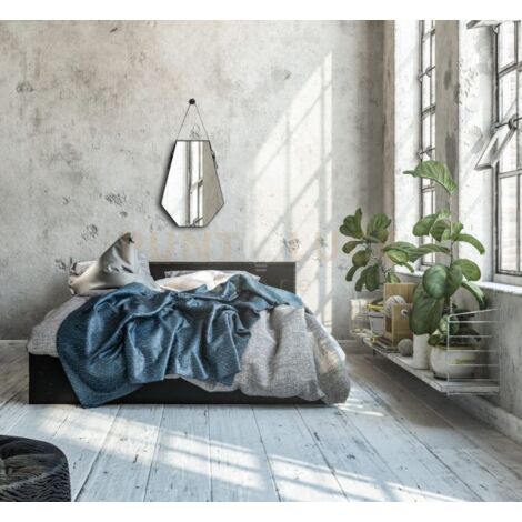 EMMA SPECCHIO SFACCETTATO CORNICE DA APPENDERE 48,5X66CM BORDO NERO