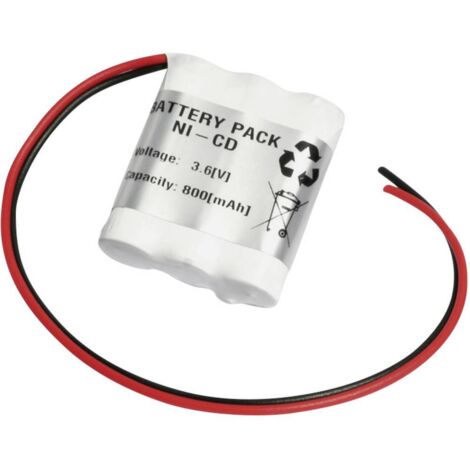 Emmerich 36AA800R Batterie pour éclairage de secours avec câble 3.6 V 800 mAh Y814491