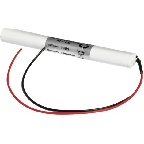 Emmerich 36AA800S Batterie pour éclairage de secours avec câble 3.6 V 800 mAh Y814471