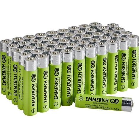 Emmerich Industrial LR03 Pile LR3 (AAA) alcaline(s) 1300 mAh 50 pc(s)