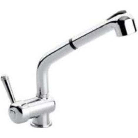 Emmevi 4066 Laguna Miscelatore Monocomando con  Canna alta e Doccetta estraibile Avena