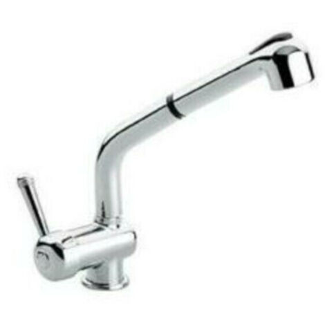 Emmevi 4066 Laguna Miscelatore Monocomando con Canna alta e Doccetta estraibile Terra