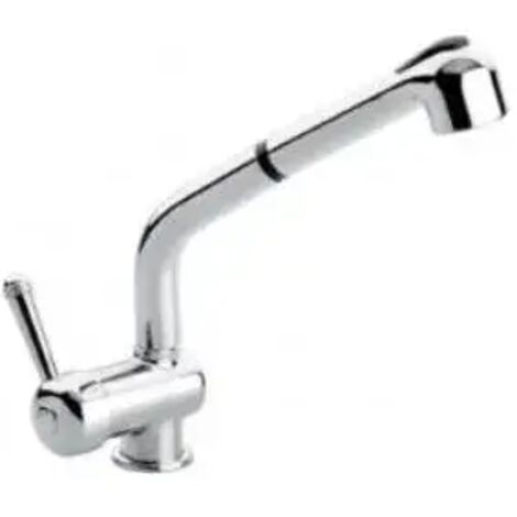 Emmevi 4066AN Laguna Miscelatore Monocomando con Canna alta e doccetta estraibile Cromo
