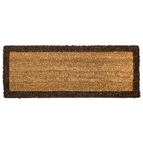 Emmevi Mv S.P.A. – Paillasson en fibre de coco naturelle antidérapant – Résistant aux intempéries – 27x70 cm pour entrée de maison – Marron