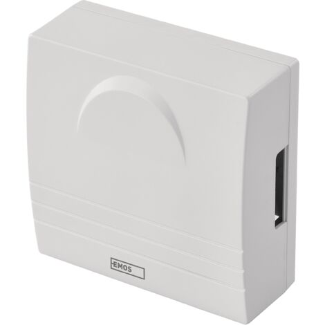 EMOS Campanello porta classica a 2 fili Gong bianco 1 melodia Ding-Dong volume 85dB cablato montaggio a parete quadrato 230V