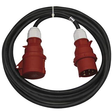 EMOS - Cavo di prolunga IP44 CEE 10 m - spina a 5 poli - impermeabile, resistente alla temperatura - 400 V, 16 A, 3680 W - isolamento in gomma - CGSG 5C x H05RR-F 2,5 mm2 - per uso esterno e campeggio
