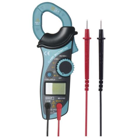 EMOS Digitaler Zangenmultimeter mit Ledertasche, Clamp Meter, Spannungsprüfer, Volttester, Spannungstester, AC, DC Multimeter mit Memory, M0305