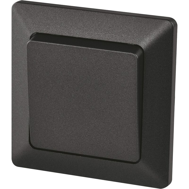 Image of Interruttore a campana nero con bilanciere 250 v /10 ax, in plastica, senza scatola da incasso, classe di protezione IP20 per uso interno - Emos