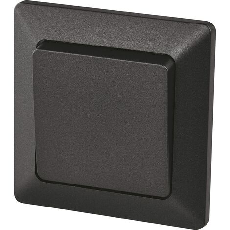EMOS Interruttore a campana nero con bilanciere 250 V /10 AX, in plastica, senza scatola da incasso, classe di protezione IP20 per uso interno