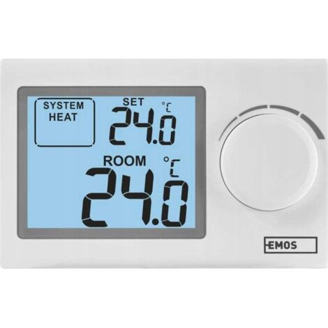 Emos Thermostat Digital blanc montage mural 5-35°C