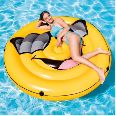 Emoticon Gonfiabile Gigante Intex Isola Materassino Mare Piscina 173cm