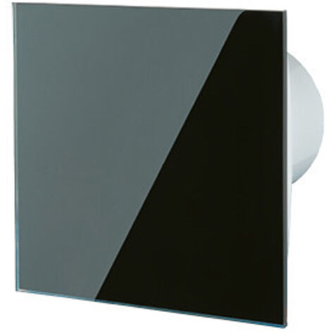 EMOTION 2 100 K aérateur avec façade noire en verre organique pour mur ou plafond D100 avec clapet anti-retour NATHER 587440