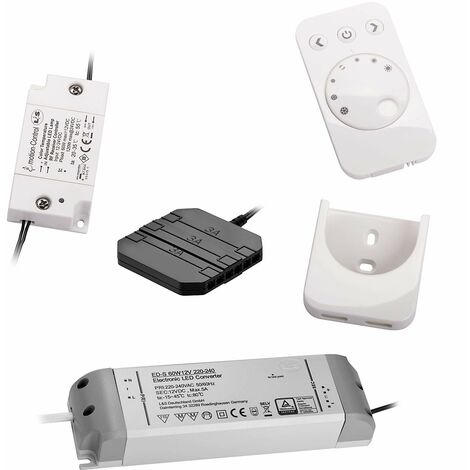 Emotion Steuerung 1-Kanal Starterset mit 12-fach Verteiler (miniAMP) inkl. 60W Konverter und Fernbedienung für LED Emotion System Trafo Farbwechsel Farbsteuerung von SOTECH