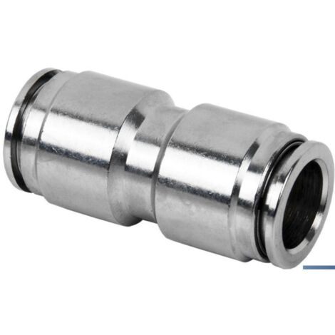 Cofan – Empalme recto metálico 10 unidades – Conexión instantánea – Para aire comprimido y circuitos de frenos – Diámetros de 4mm a 14mm