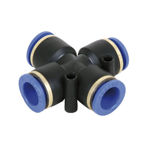 Empalmes Rápidos para tubería en Forma Cruz (5 Unds) 4 mm