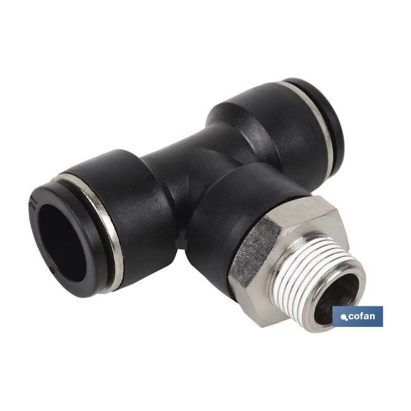 

PLIMPO racor roscado plastico t , t-8, r-1/4 caja 10 unid.