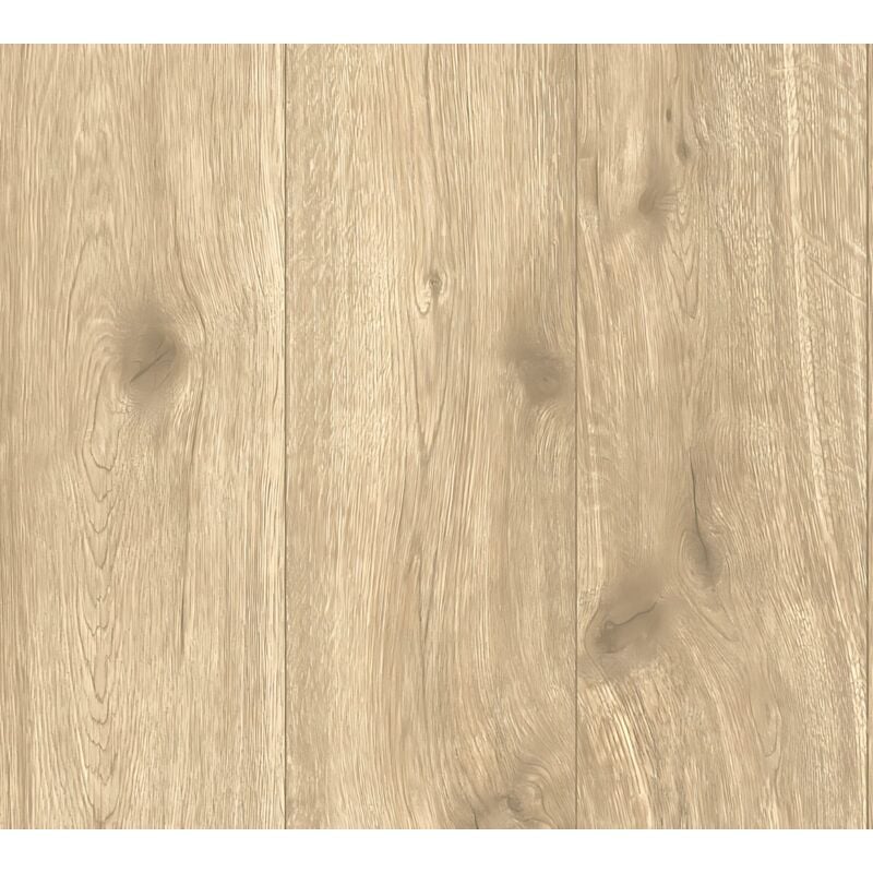 

Empapelado aspecto madera Profhome 300434-GU papel pintado no tejido liso de estilo country mate marrón beige 5,33 m2