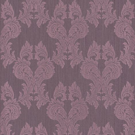 Empapelado aspecto textil Profhome 956305 papel pintado textil texturado de aspecto textil mate violeta 5,33 m2