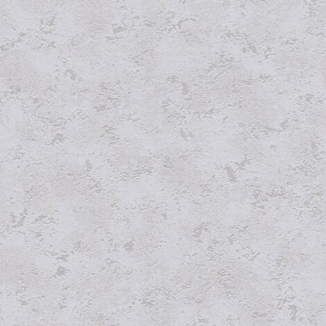 Empapelado efecto estuco Profhome 377760 papel pintado no tejido ligeramente texturado de aspecto piedra mate gris 5,33 m2