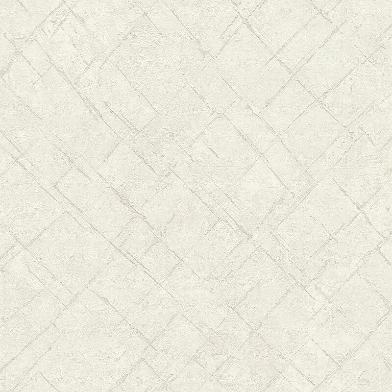 

Empapelado tono sobre tono Profhome 368813 papel pintado no tejido ligeramente texturado unicolor mate blanco gris 5,33 m2