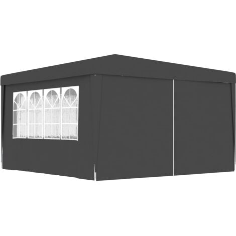 Empfangszelt mit Seitenwänden 4x4 m Anthrazit 90 g/m²