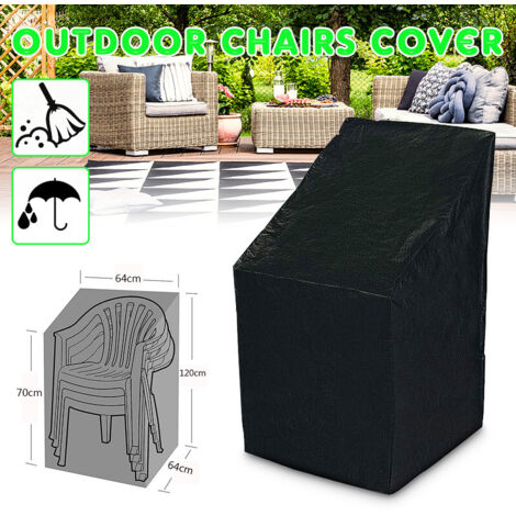 Empilée Chaise Cache-Poussière Sac De Rangement Extérieur Jardin Patio Meubles Protecteur Imperméable À L'eau Antipoussière