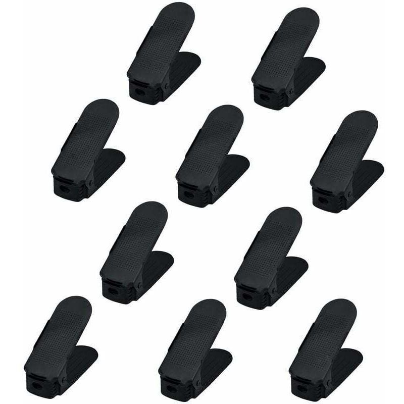 Empileur de Chaussures 20 Pièce Réglable en Hauteur sur 3 Niveaux, Ensemble de Supports Antidérapants en Plastique pour Organiser les Chaussures,