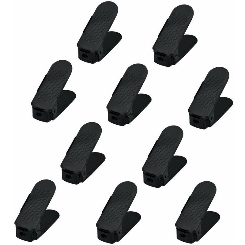 Empileur de Chaussures 20 Pièce Réglable en Hauteur sur 3 Niveaux, Ensemble de Supports Antidérapants en Plastique pour Organiser les Chaussures,