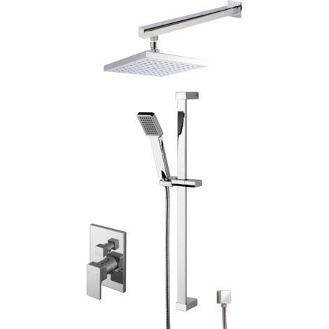 Empire Concealed Square Manual Valve Shower Set - Chrome - Balterley