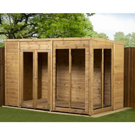 EMPIRE SHEDS Empire Pent Summerhouse 10X6 Double Door