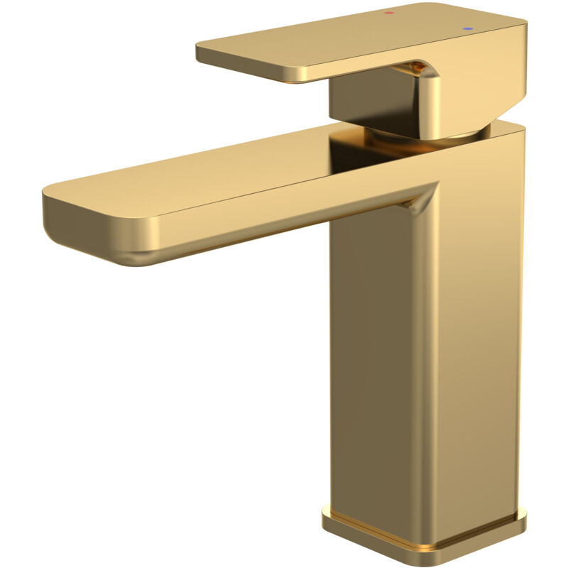Balterley - Square Mono Basin Mixer Tap & Push Button Waste - Brushed Brass