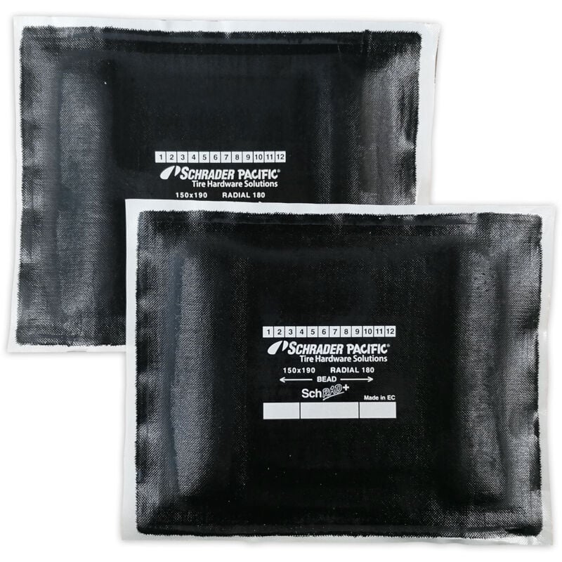 Schrader - Emplatres pour pneus 2 pieces de 150 x 190