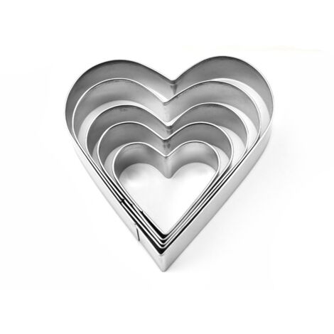 Emporte-pièce Coeur - Acier Inoxydable - Pour Biscuits Et Linzer - Lot De 3 Tailles