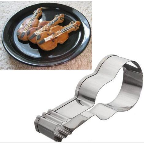 Emporte-pièce en forme de guitare, 9,1 x 4,2 cm, pour gâteau de Noël